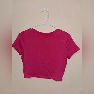 Hot Pink Crop Top - Wild Fable